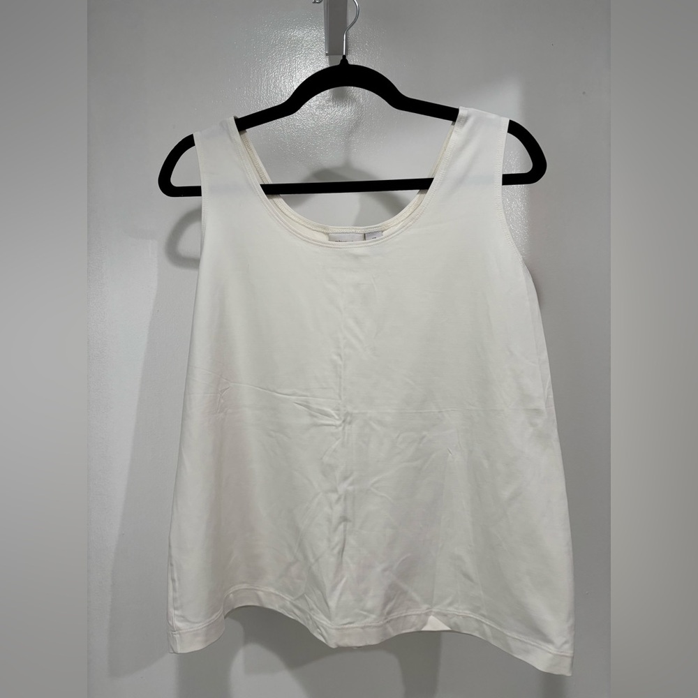 Chico's White Sleeveless Scoop Neck Tank Size 3